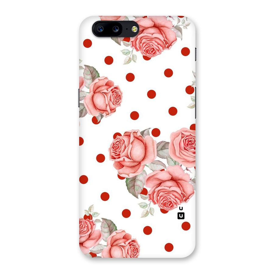 Red Peach Shade Flowers Back Case for OnePlus 5