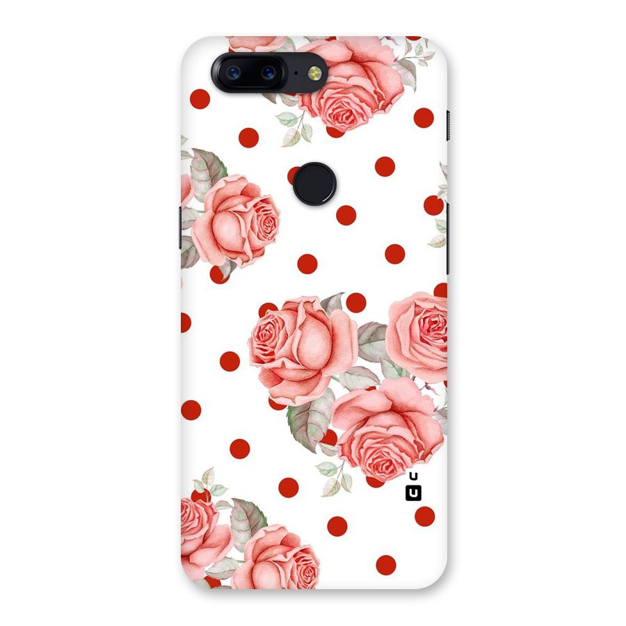 Red Peach Shade Flowers Back Case for OnePlus 5T