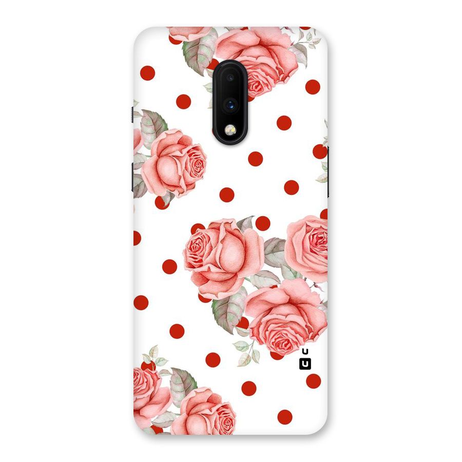 Red Peach Shade Flowers Back Case for OnePlus 7
