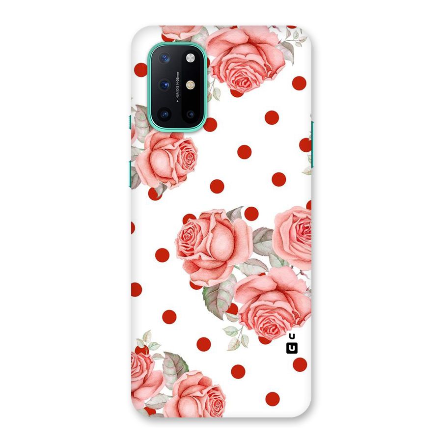 Red Peach Shade Flowers Back Case for OnePlus 8T
