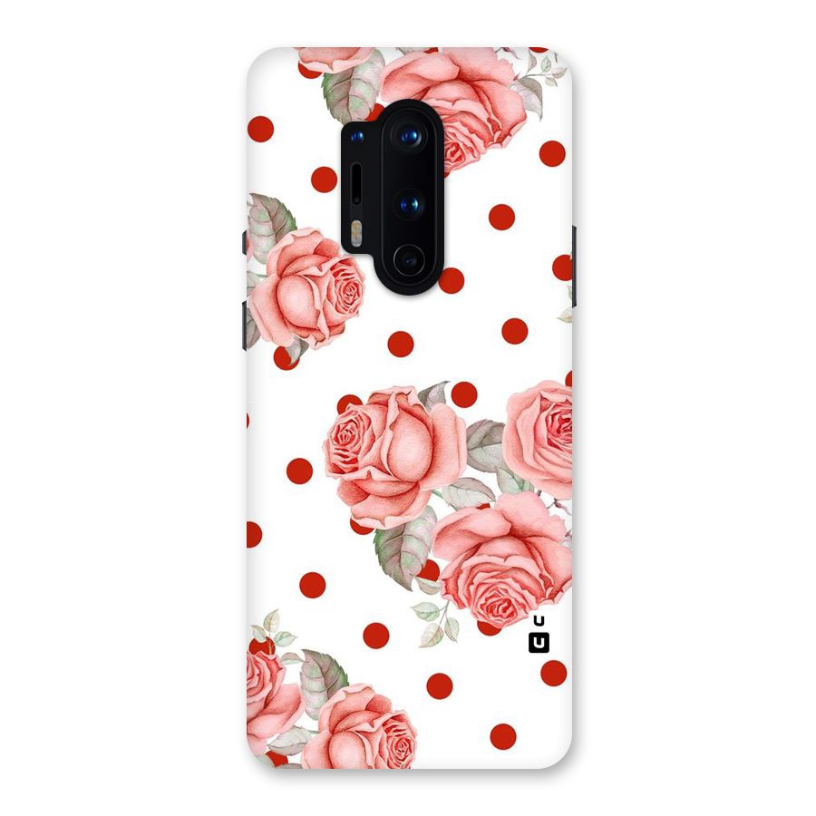 Red Peach Shade Flowers Back Case for OnePlus 8 Pro