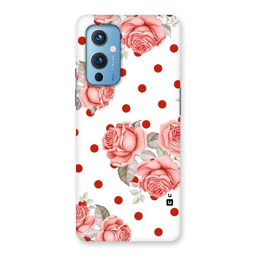 Red Peach Shade Flowers Back Case for OnePlus 9