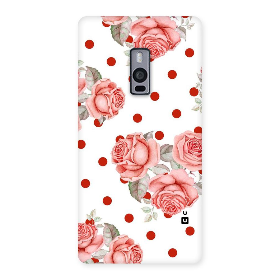 Red Peach Shade Flowers Back Case for OnePlus Two
