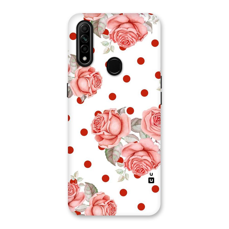 Red Peach Shade Flowers Back Case for Oppo A31