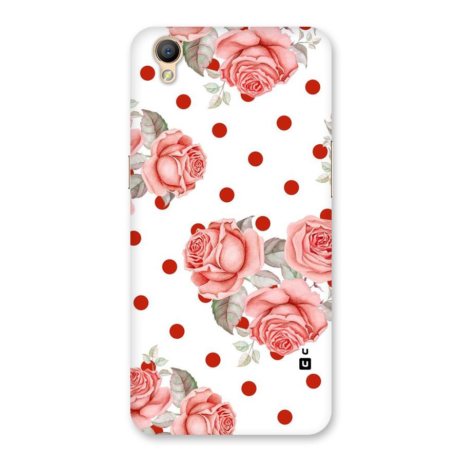 Red Peach Shade Flowers Back Case for Oppo A37