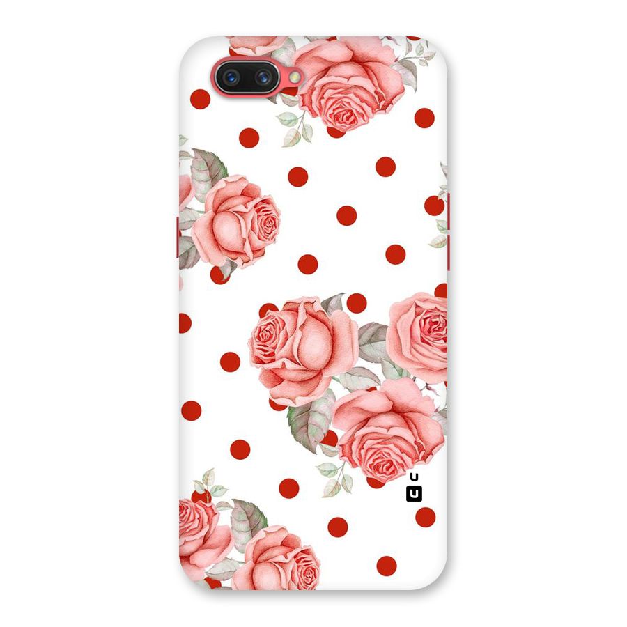 Red Peach Shade Flowers Back Case for Oppo A3s