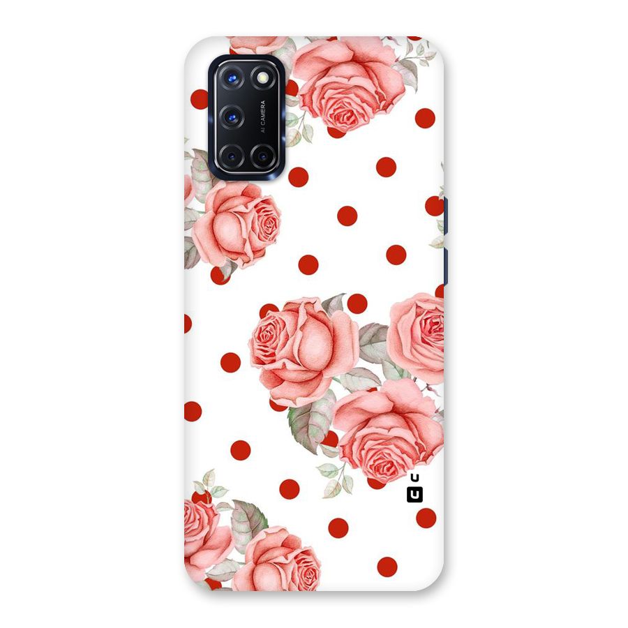Red Peach Shade Flowers Back Case for Oppo A52