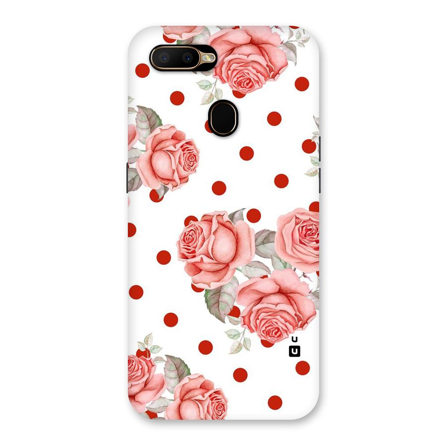Red Peach Shade Flowers Back Case for Oppo A5s