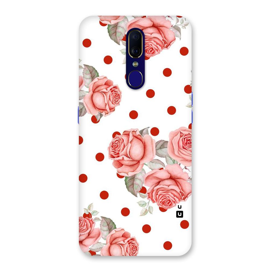 Red Peach Shade Flowers Back Case for Oppo A9