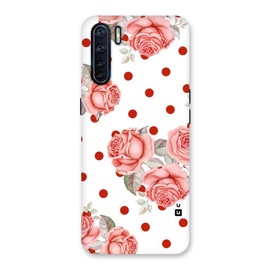 Red Peach Shade Flowers Back Case for Oppo F15