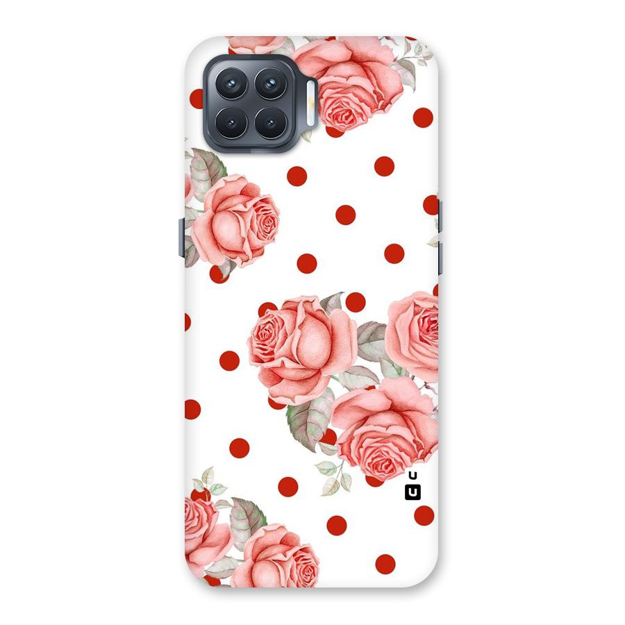 Red Peach Shade Flowers Back Case for Oppo F17 Pro