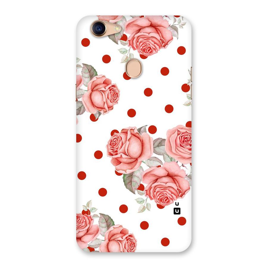 Red Peach Shade Flowers Back Case for Oppo F5