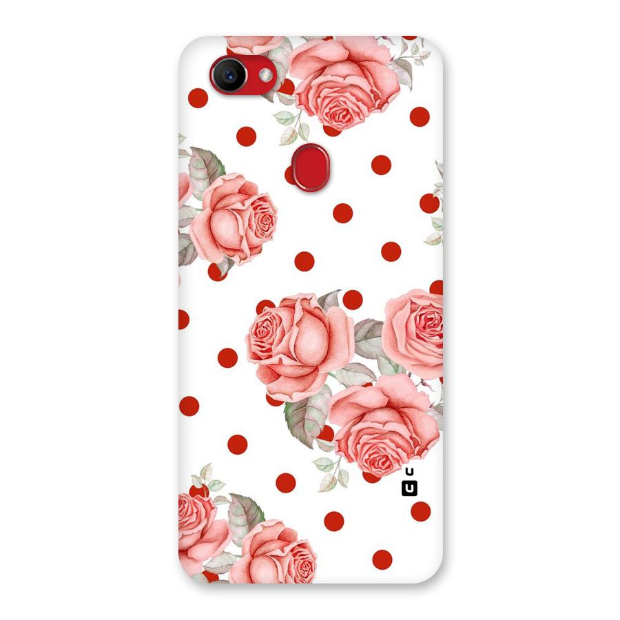 Red Peach Shade Flowers Back Case for Oppo F7