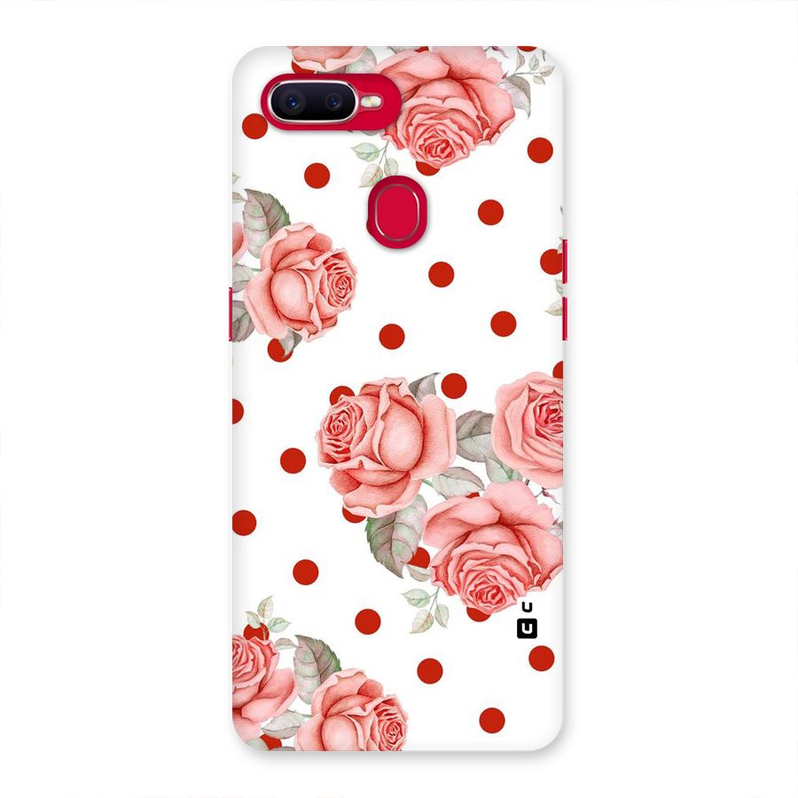 Red Peach Shade Flowers Back Case for Oppo F9 Pro