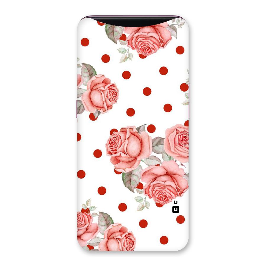 Red Peach Shade Flowers Back Case for Oppo Find X