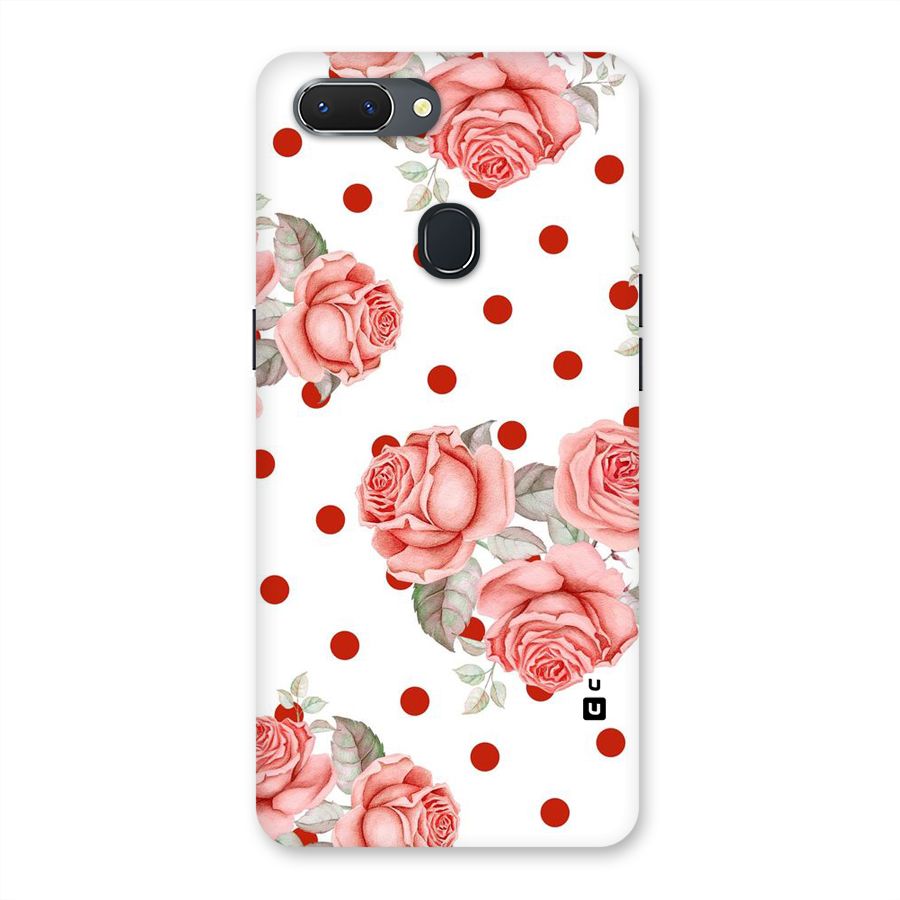 Red Peach Shade Flowers Back Case for Oppo Realme 2
