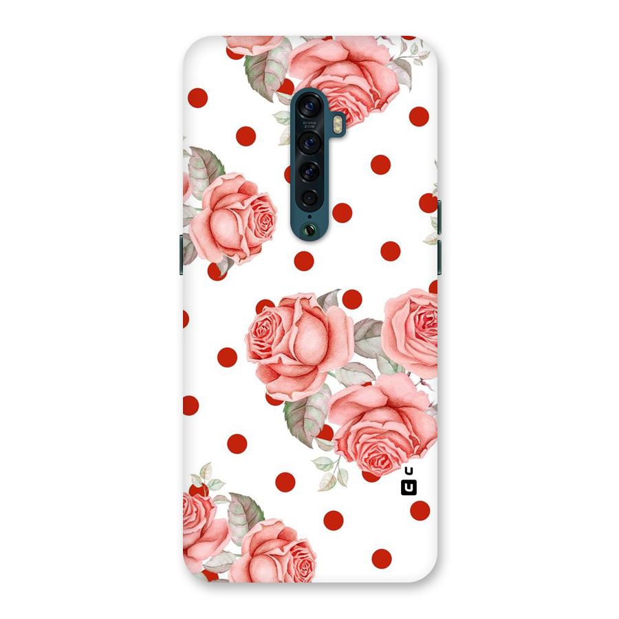 Red Peach Shade Flowers Back Case for Oppo Reno2