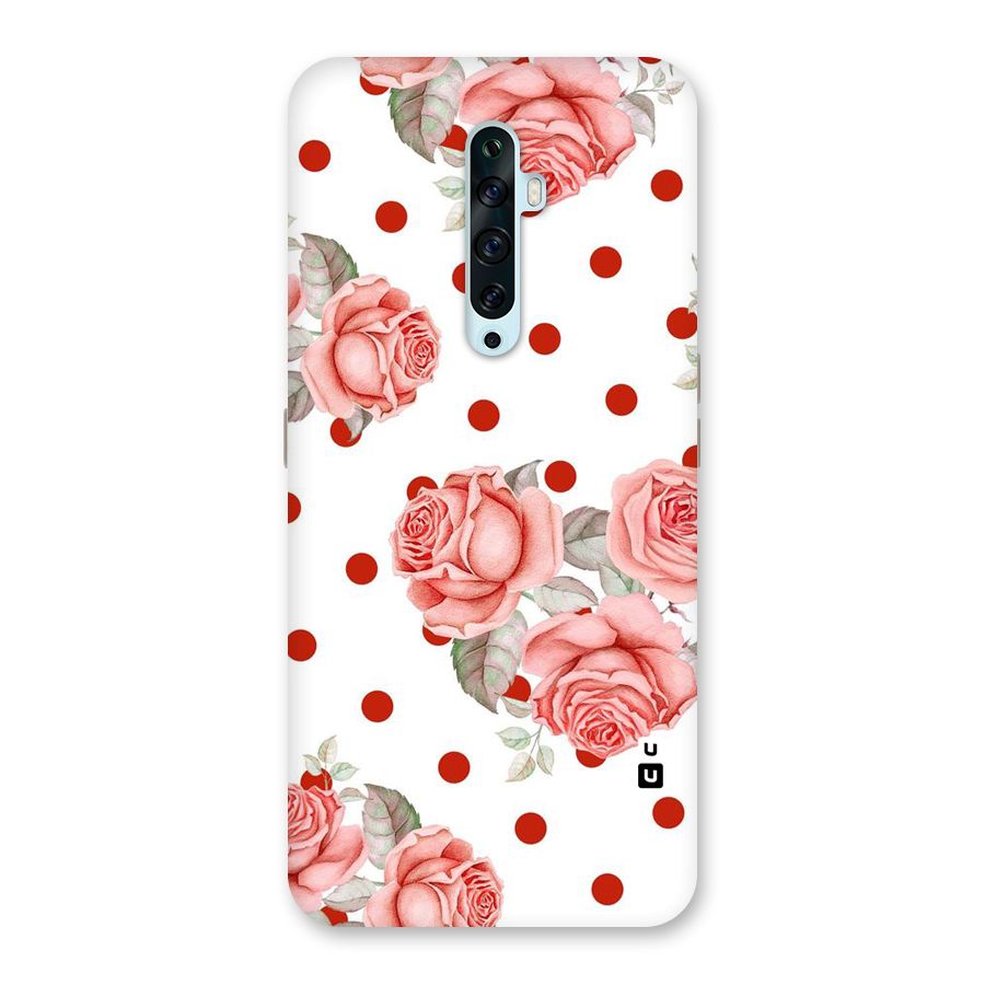 Red Peach Shade Flowers Back Case for Oppo Reno2 Z