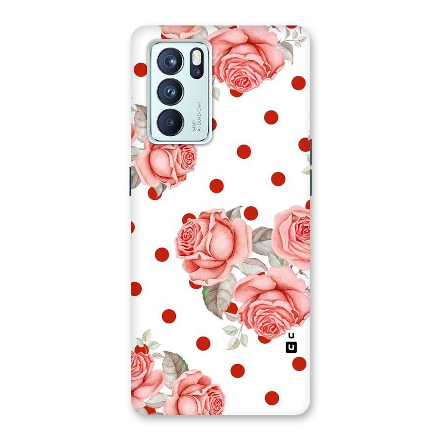 Red Peach Shade Flowers Back Case for Oppo Reno6 Pro 5G