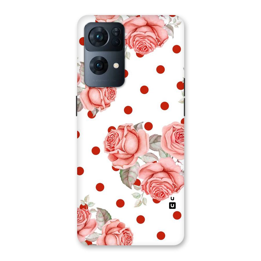 Red Peach Shade Flowers Back Case for Oppo Reno7 Pro 5G