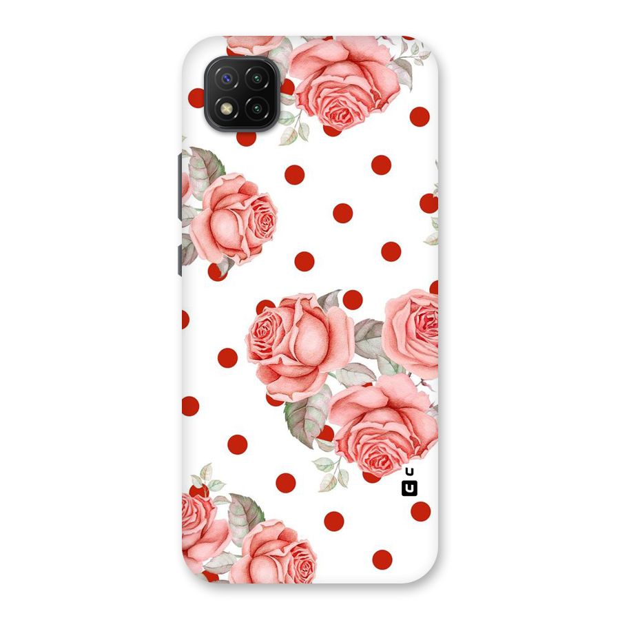 Red Peach Shade Flowers Back Case for Poco C3