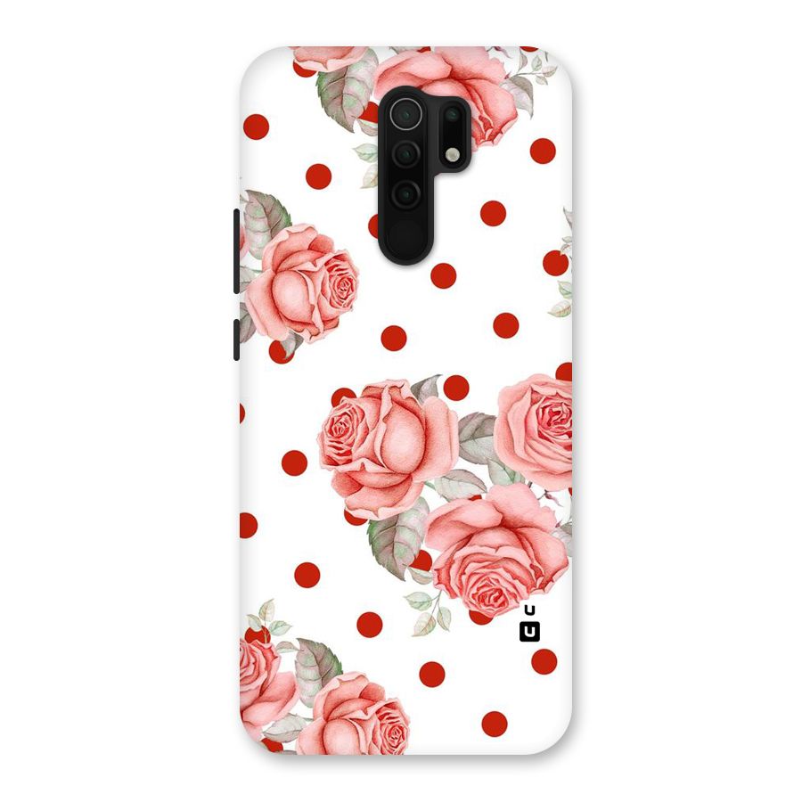 Red Peach Shade Flowers Back Case for Poco M2