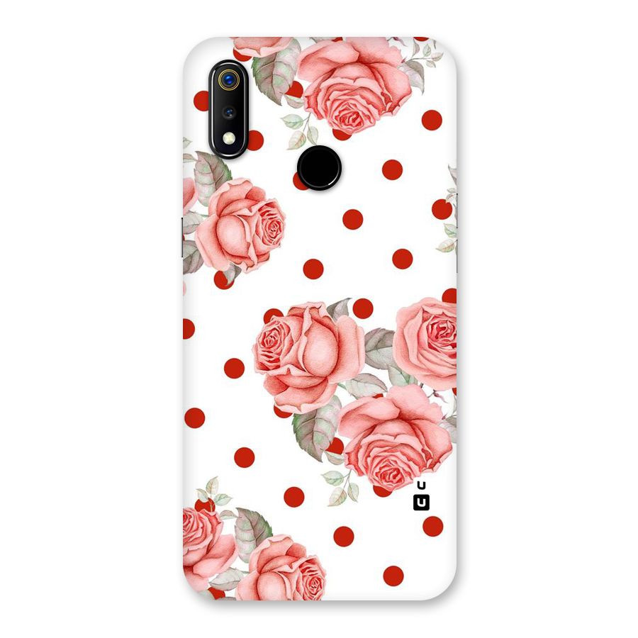 Red Peach Shade Flowers Back Case for Realme 3