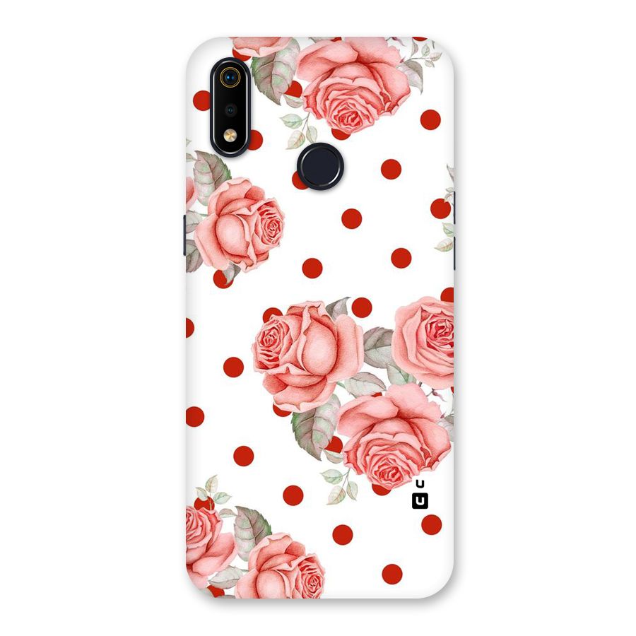 Red Peach Shade Flowers Back Case for Realme 3i