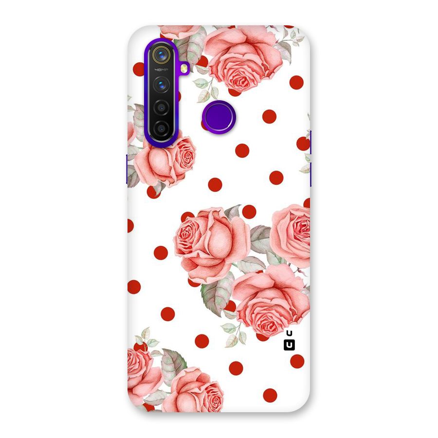 Red Peach Shade Flowers Back Case for Realme 5 Pro