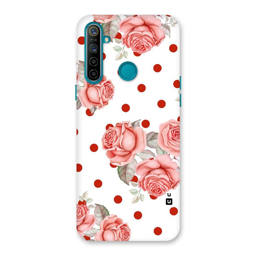 Red Peach Shade Flowers Back Case for Realme 5i