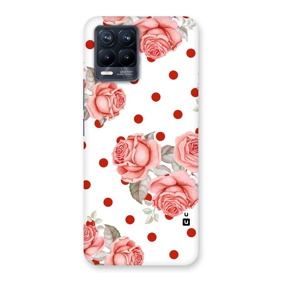 Red Peach Shade Flowers Back Case for Realme 8 Pro