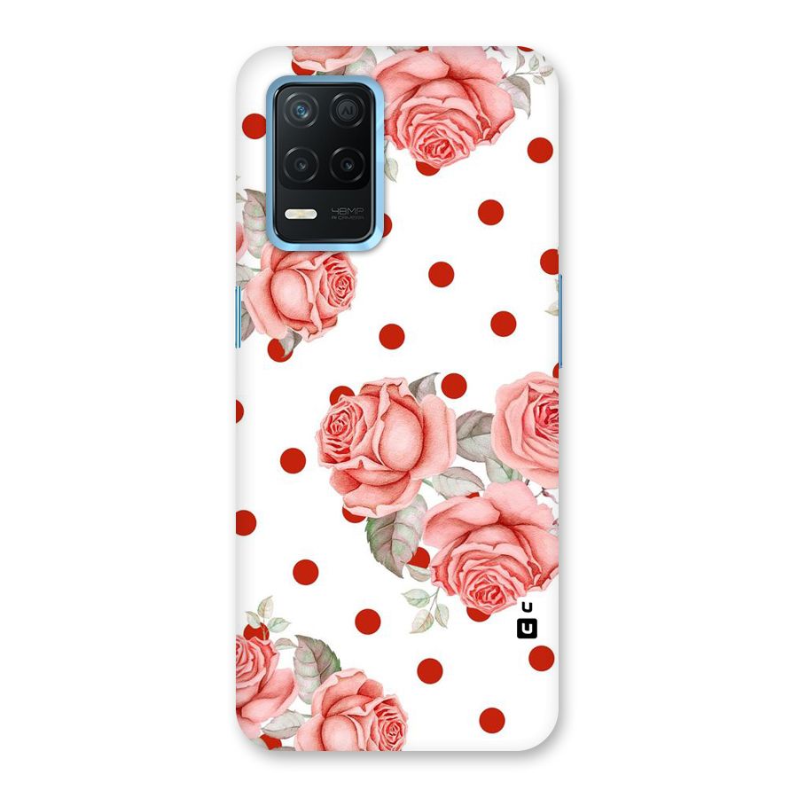 Red Peach Shade Flowers Back Case for Realme 8s 5G