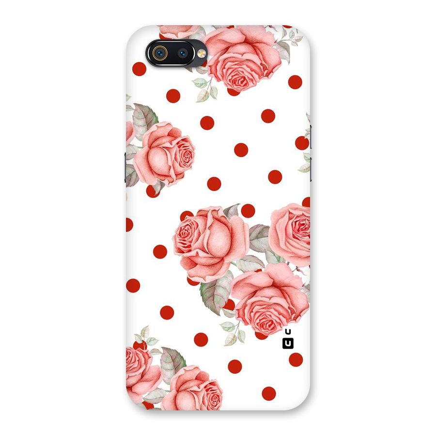 Red Peach Shade Flowers Back Case for Realme C2