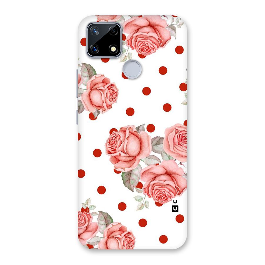 Red Peach Shade Flowers Back Case for Realme Narzo 20