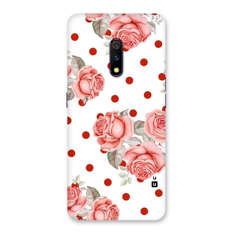 Red Peach Shade Flowers Back Case for Realme X