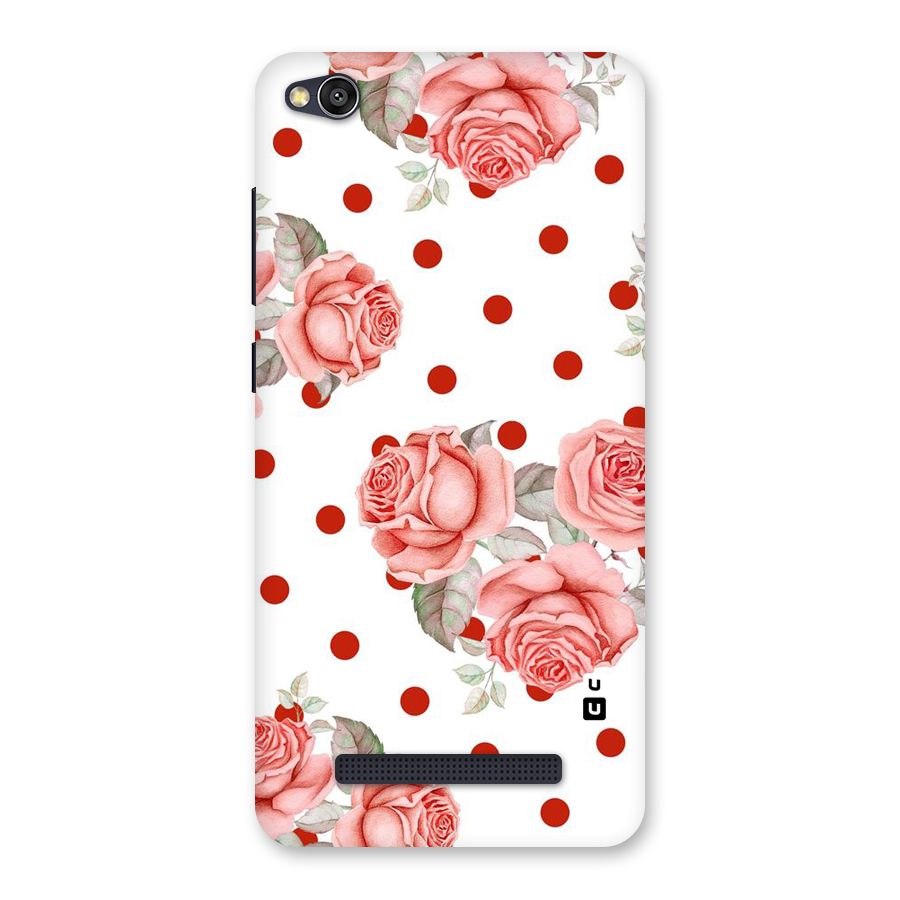 Red Peach Shade Flowers Back Case for Redmi 4A