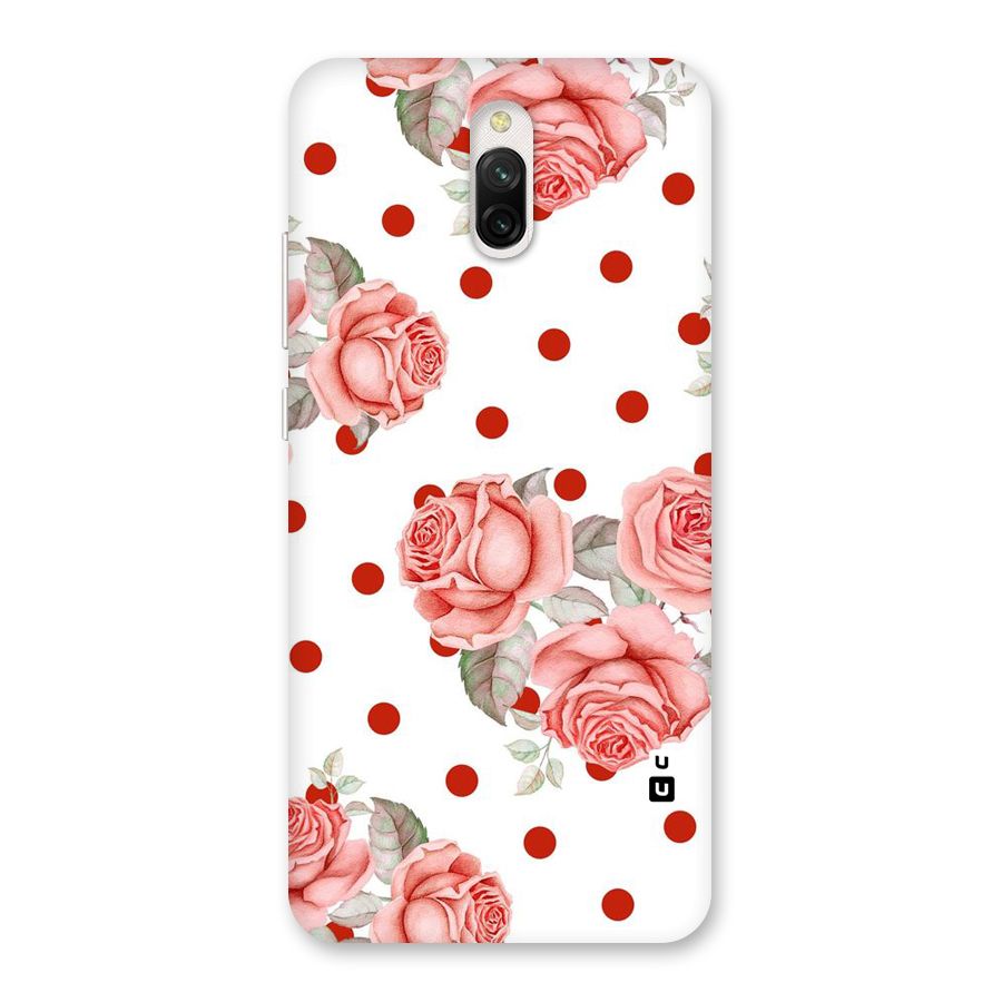 Red Peach Shade Flowers Back Case for Redmi 8A Dual