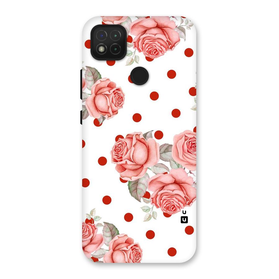 Red Peach Shade Flowers Back Case for Redmi 9