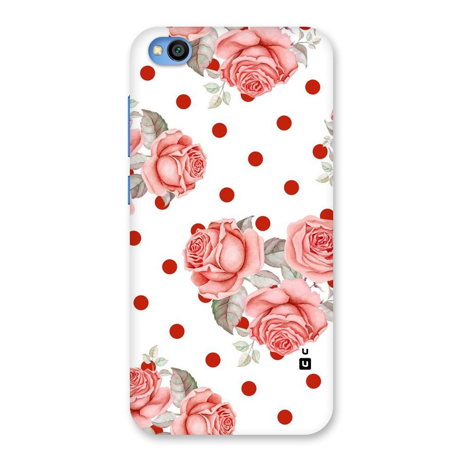 Red Peach Shade Flowers Back Case for Redmi Go
