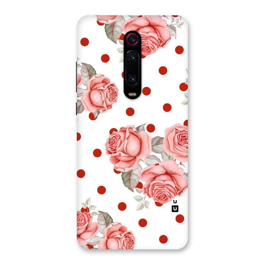 Red Peach Shade Flowers Back Case for Redmi K20