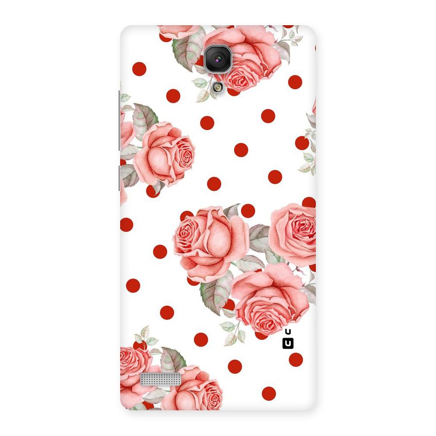 Red Peach Shade Flowers Back Case for Redmi Note