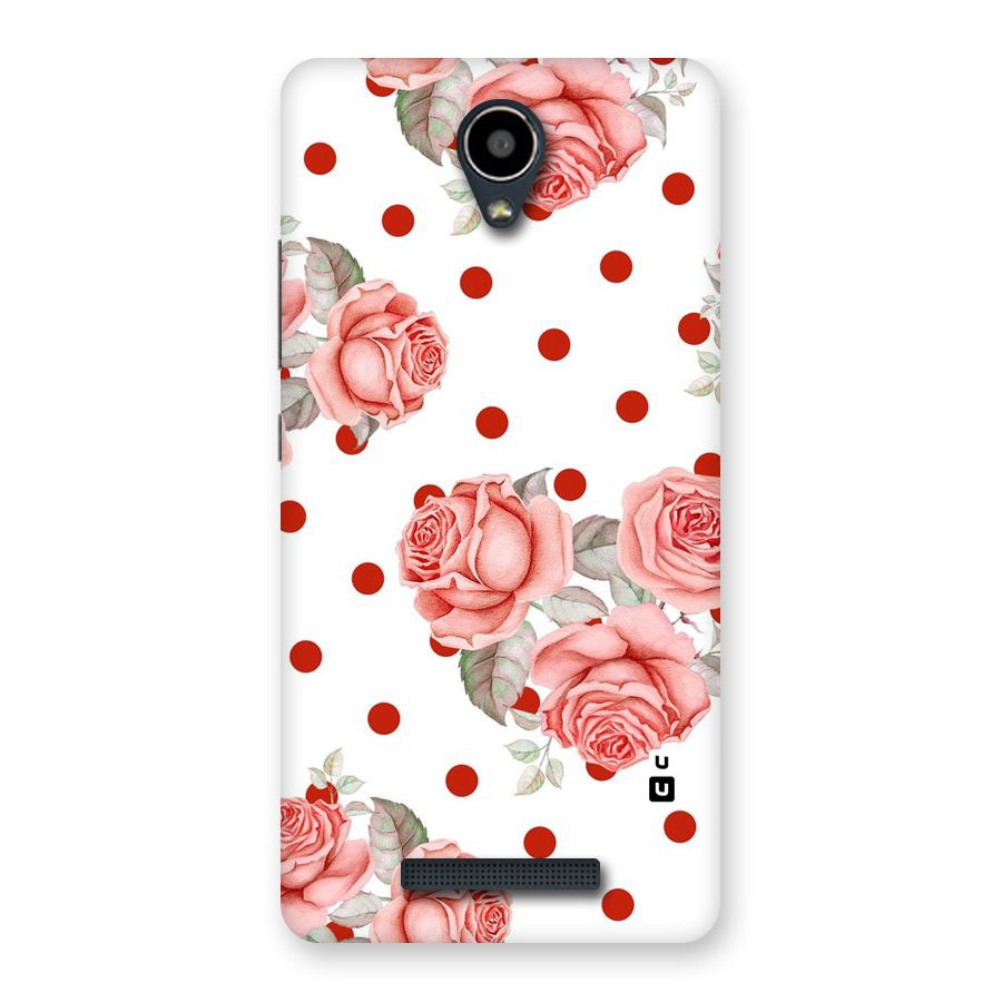 Red Peach Shade Flowers Back Case for Redmi Note 2
