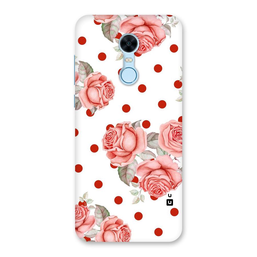 Red Peach Shade Flowers Back Case for Redmi Note 5