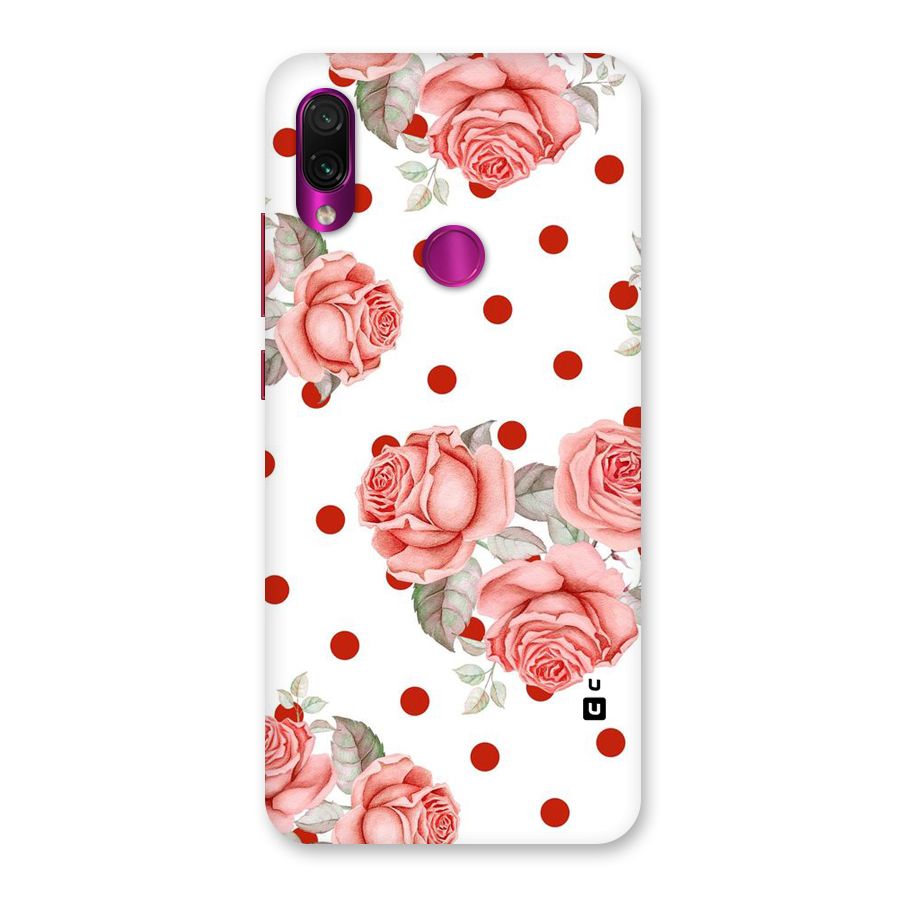 Red Peach Shade Flowers Back Case for Redmi Note 7 Pro