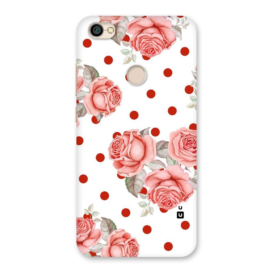 Red Peach Shade Flowers Back Case for Redmi Y1 2017