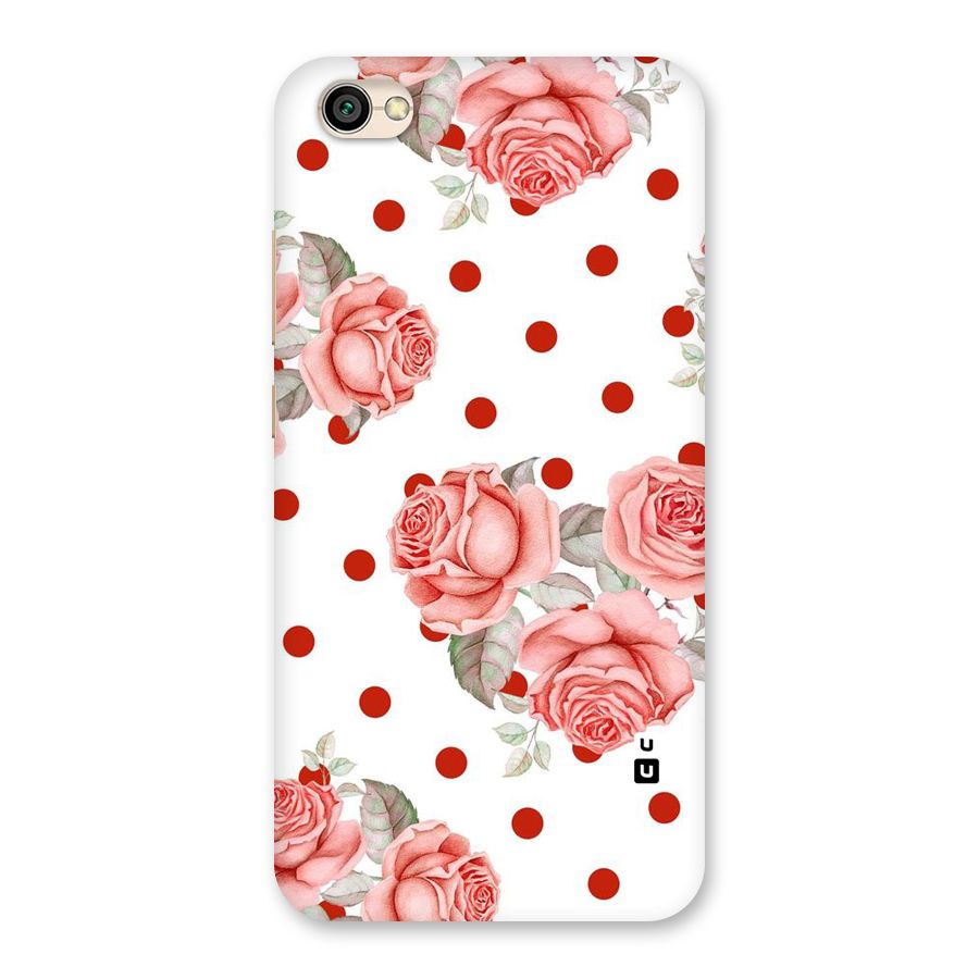 Red Peach Shade Flowers Back Case for Redmi Y1 Lite