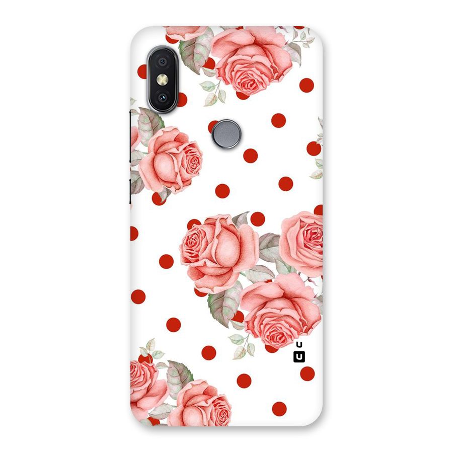 Red Peach Shade Flowers Back Case for Redmi Y2