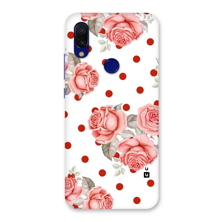 Red Peach Shade Flowers Back Case for Redmi Y3