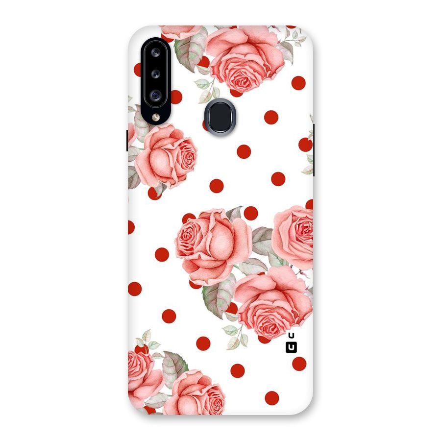 Red Peach Shade Flowers Back Case for Samsung Galaxy A20s