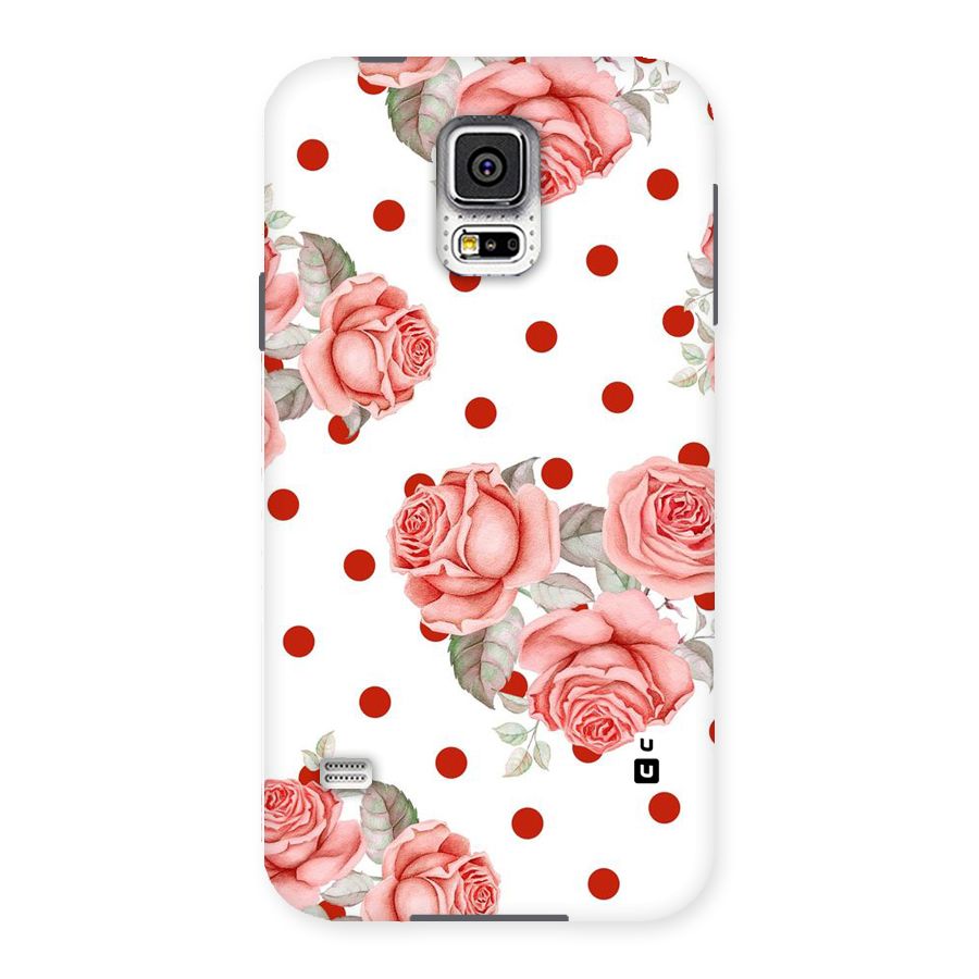 Red Peach Shade Flowers Back Case for Samsung Galaxy S5